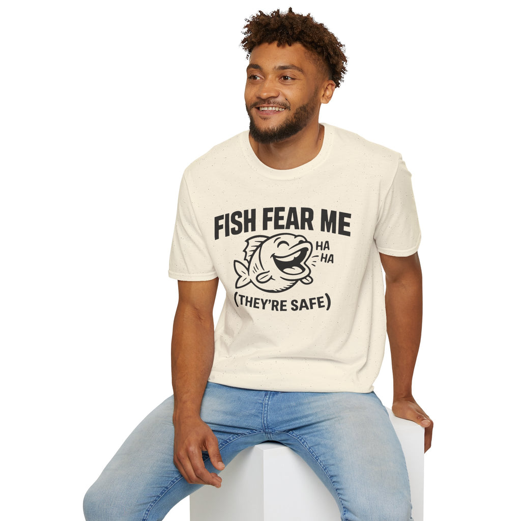 Fish Fear Me They’re Safe Funny Fishing T-Shirt