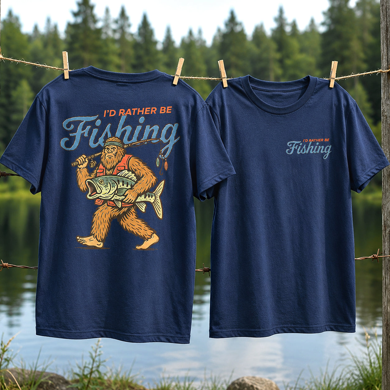 Sasquatch Fishing Shirt