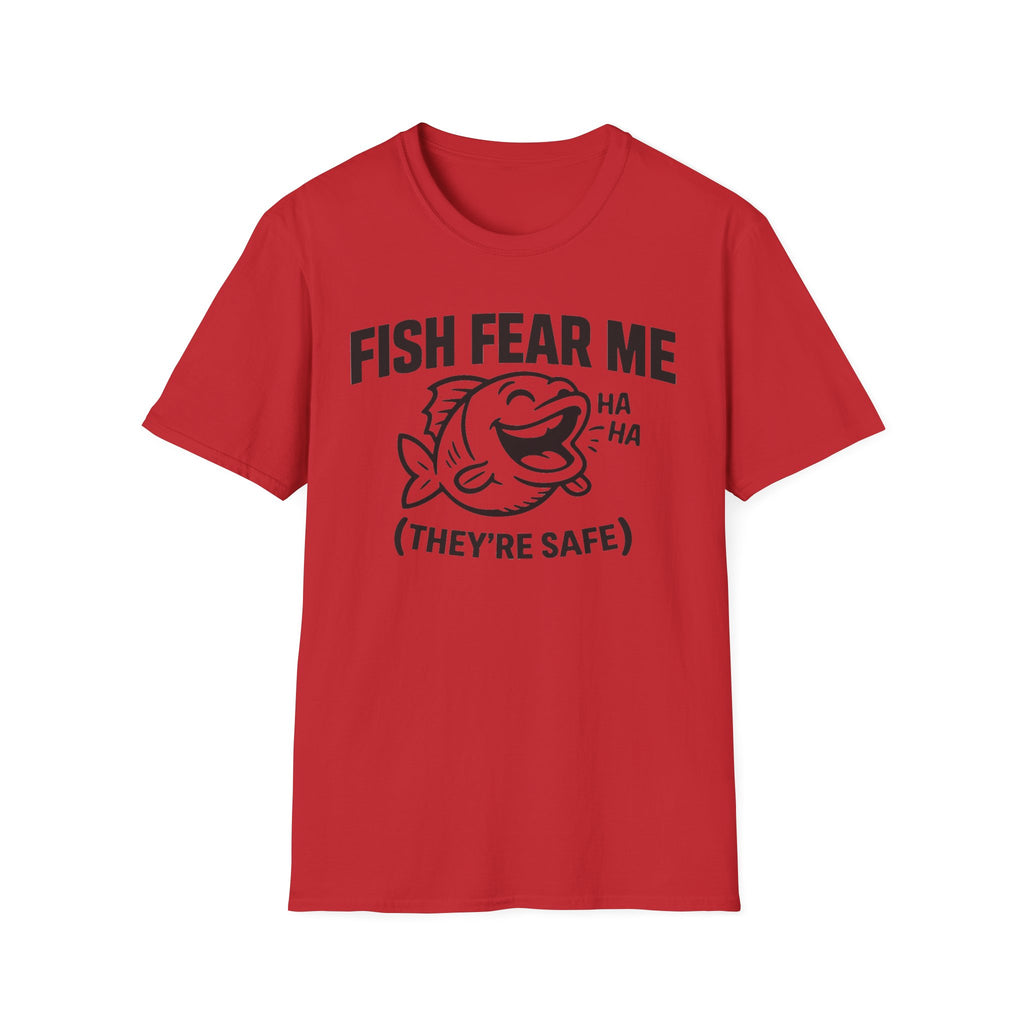 Fish Fear Me They’re Safe Funny Fishing T-Shirt