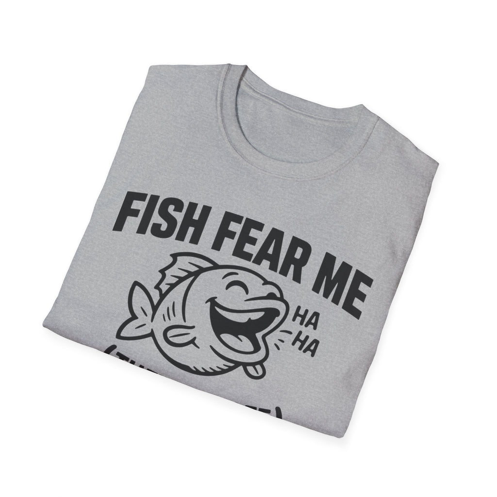 Fish Fear Me They’re Safe Funny Fishing T-Shirt