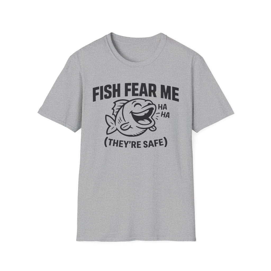 Fish Fear Me They’re Safe Funny Fishing T-Shirt