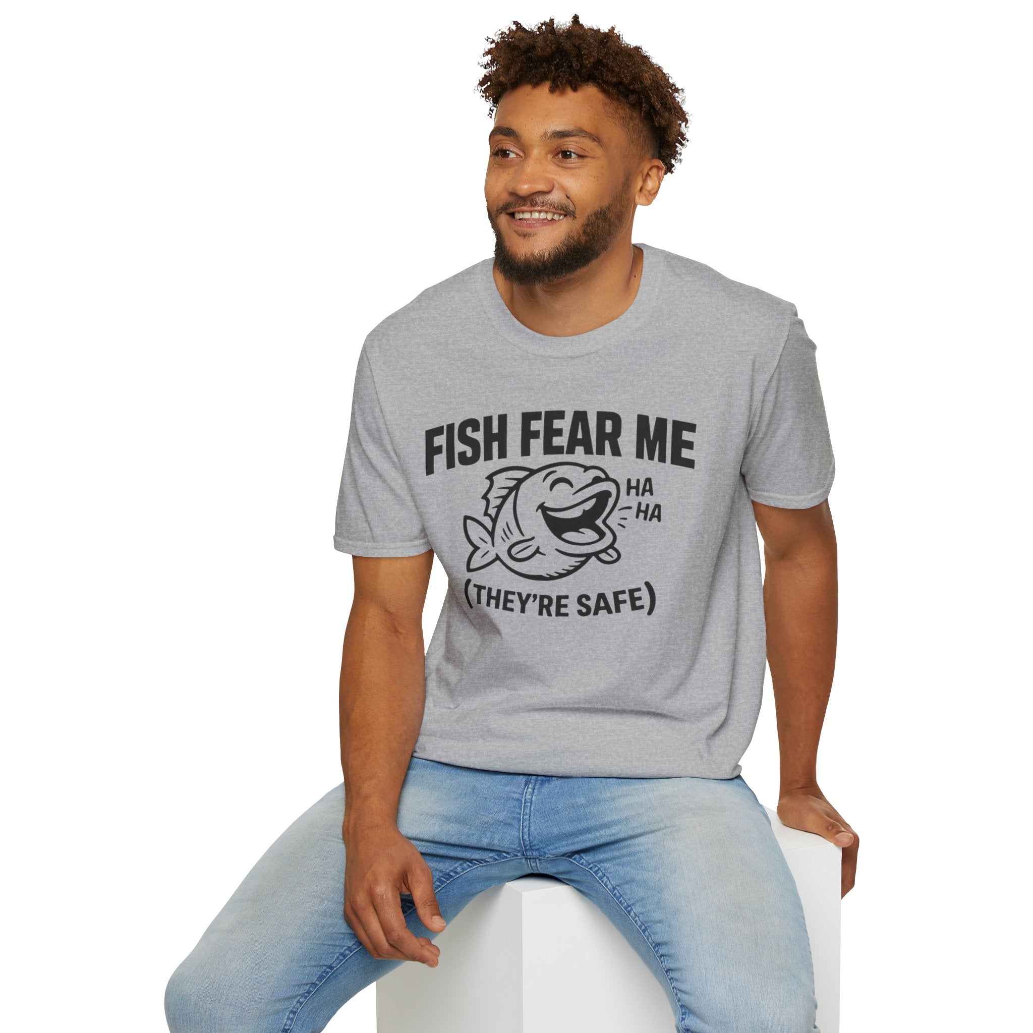 Fish Fear Me They’re Safe Funny Fishing T-Shirt