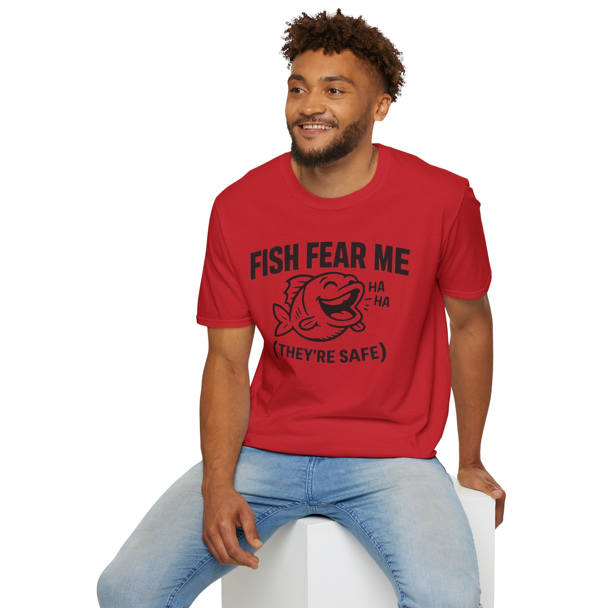 Fish Fear Me They’re Safe Funny Fishing T-Shirt