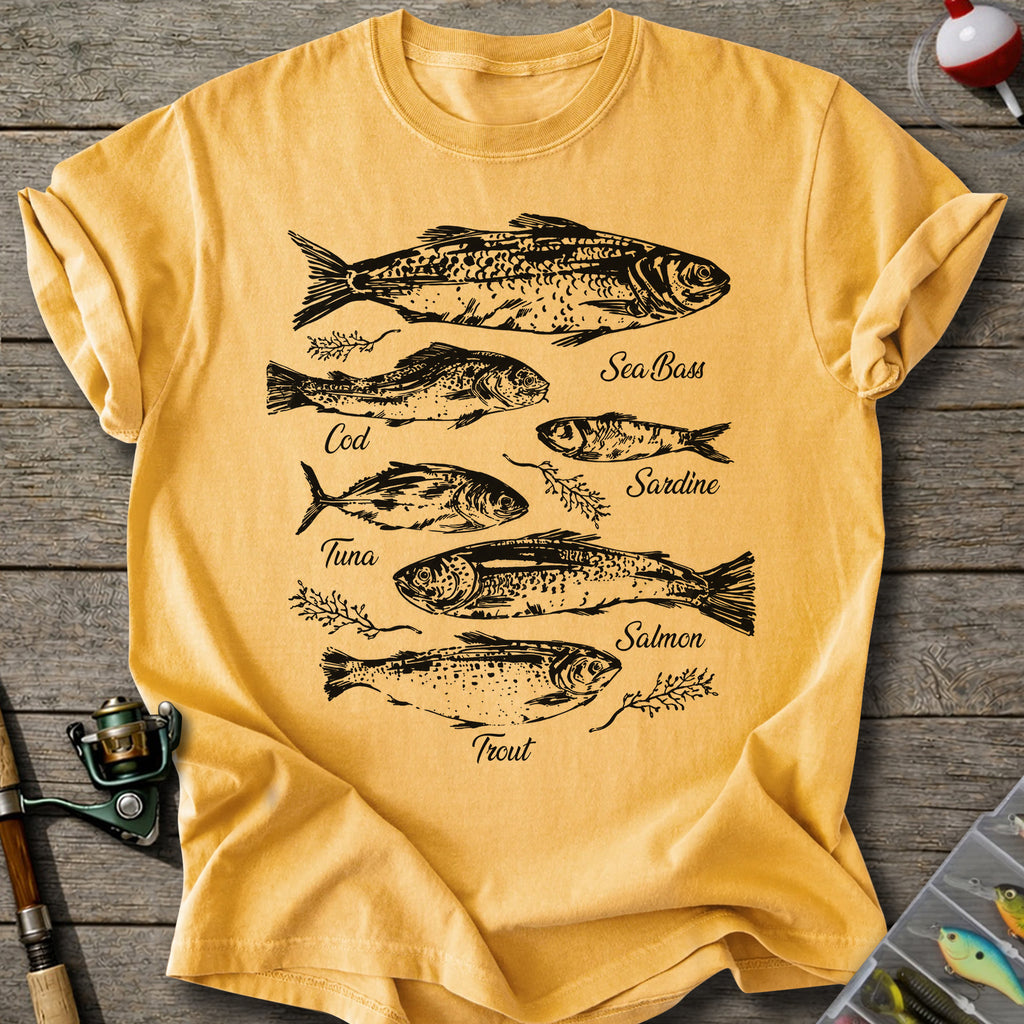 Vintage Fish Species T-shirt