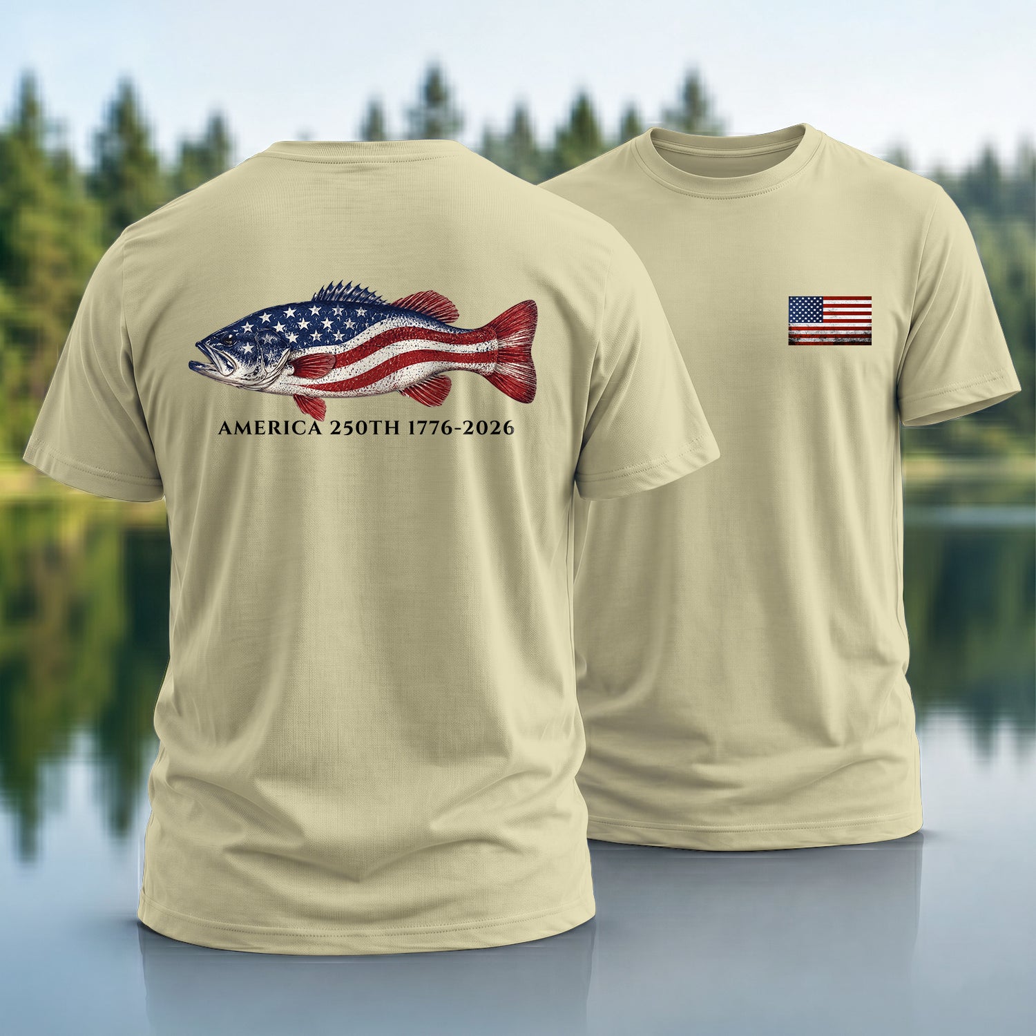 250th Bass Flag T-shirt
