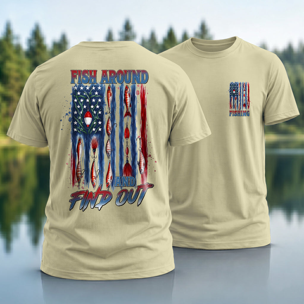 USA Fishing Flag T-Shirt