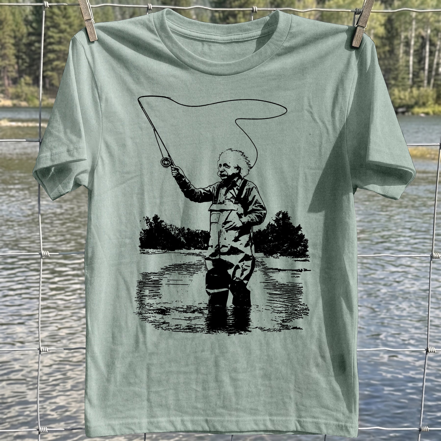 Einstein Fishing T-Shirt