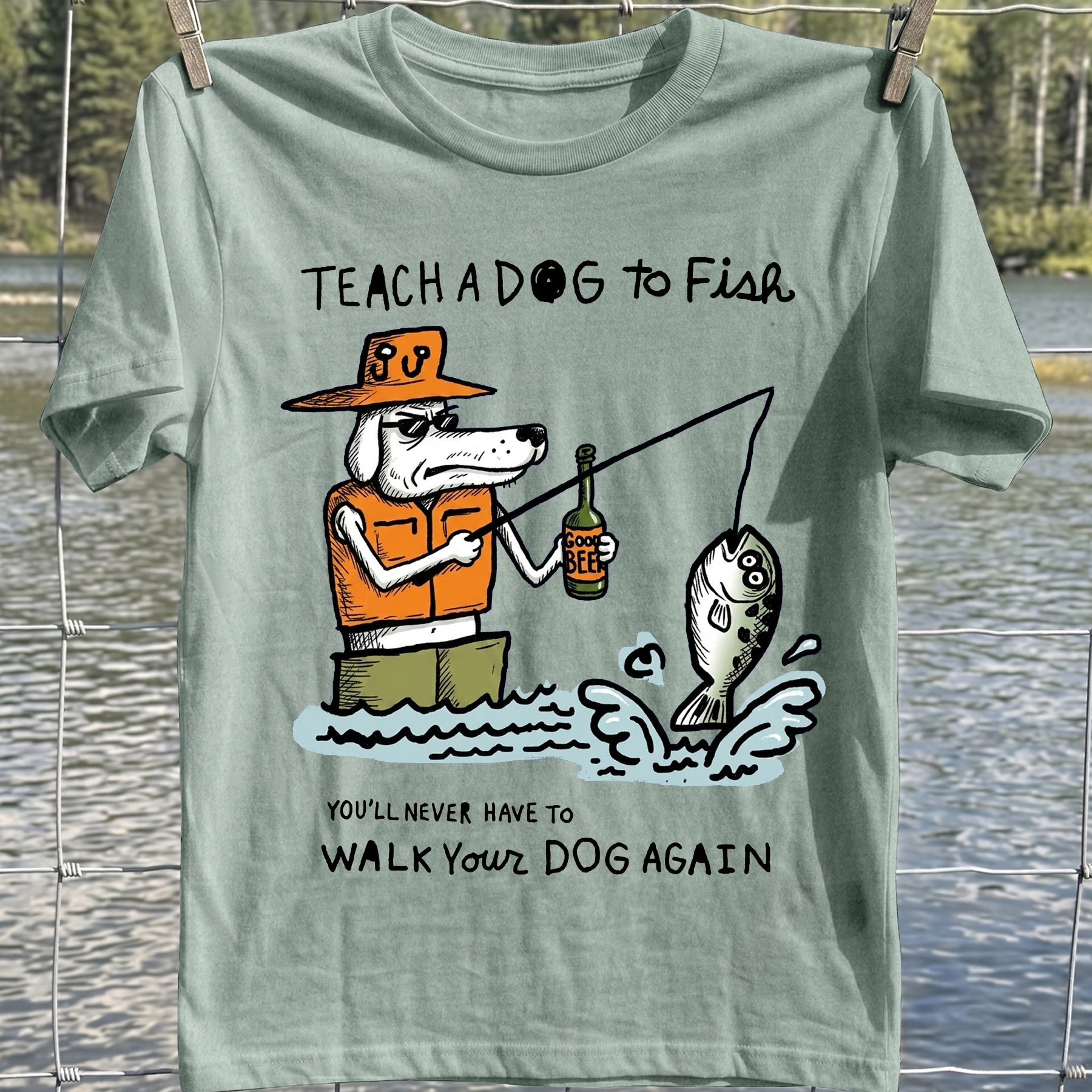 Teach Dog To Fish T-Shirt