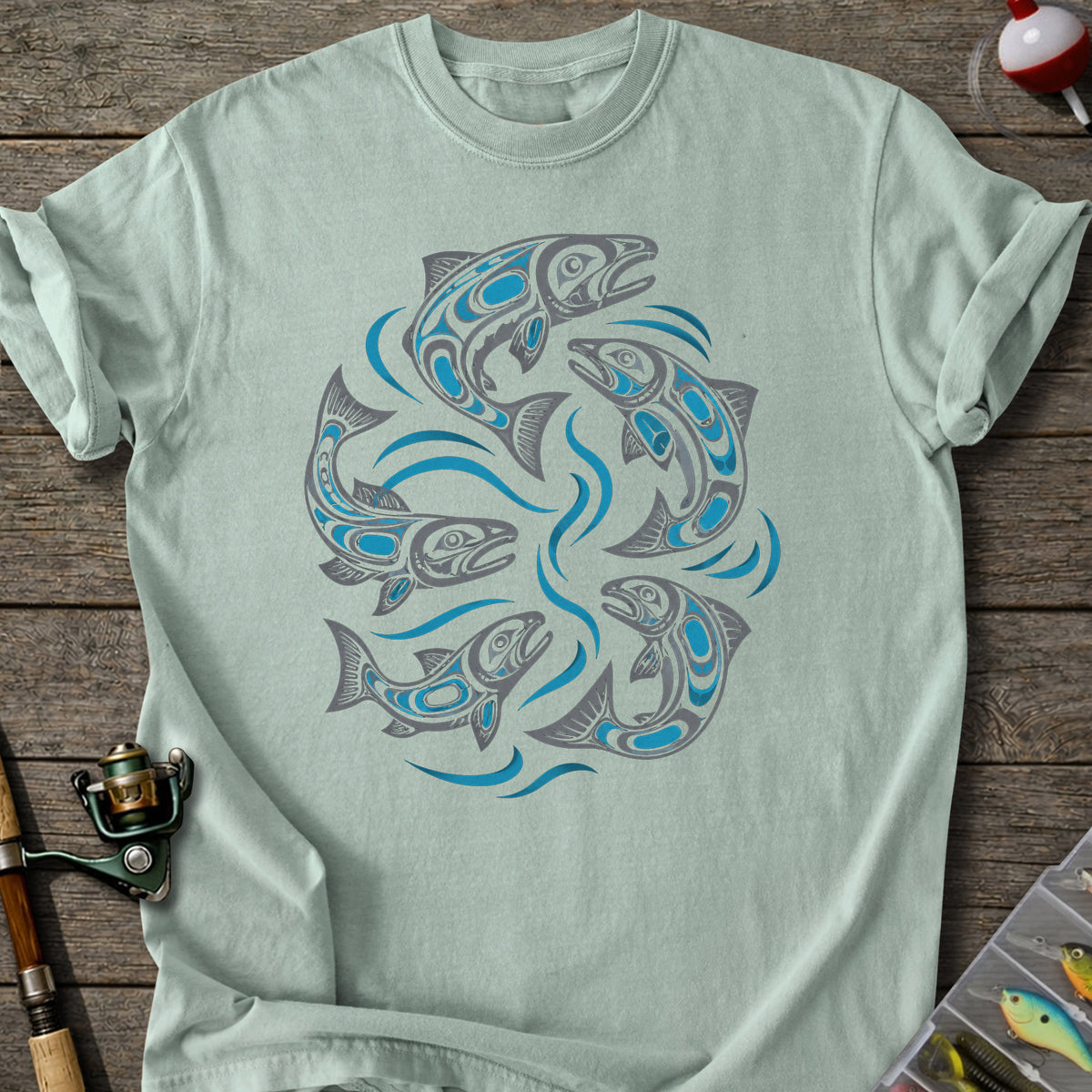Tribal Salmon T-Shirt
