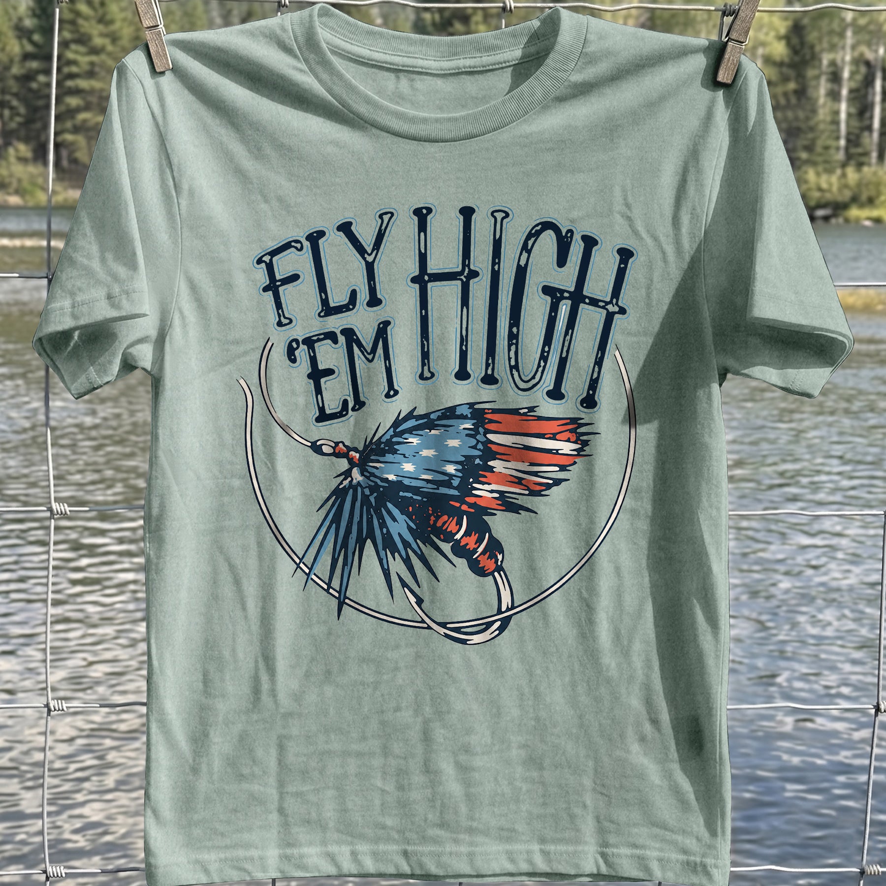 Patriotic Fly Fishing T-Shirt