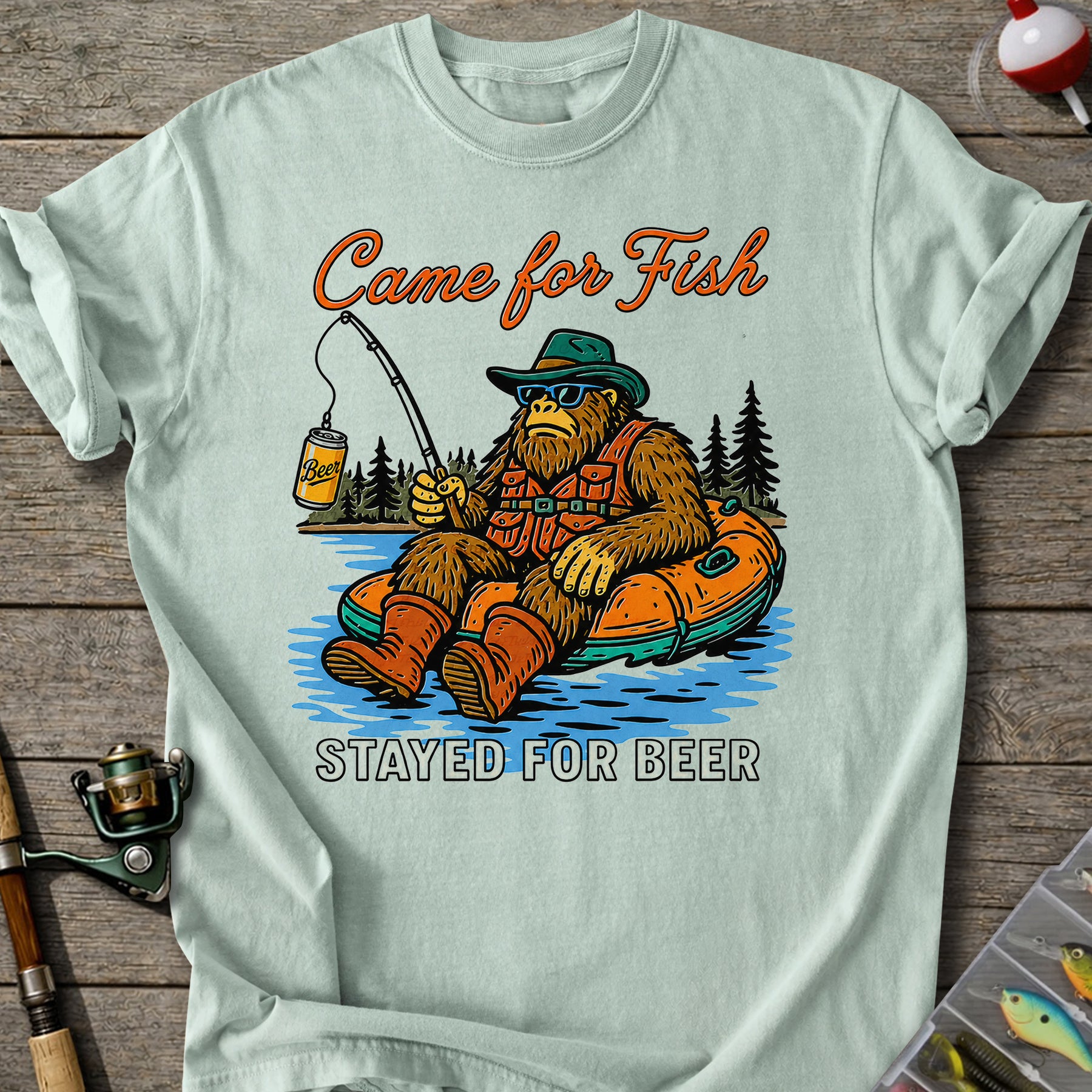 Bigfoot Beer Fishing T-shirt