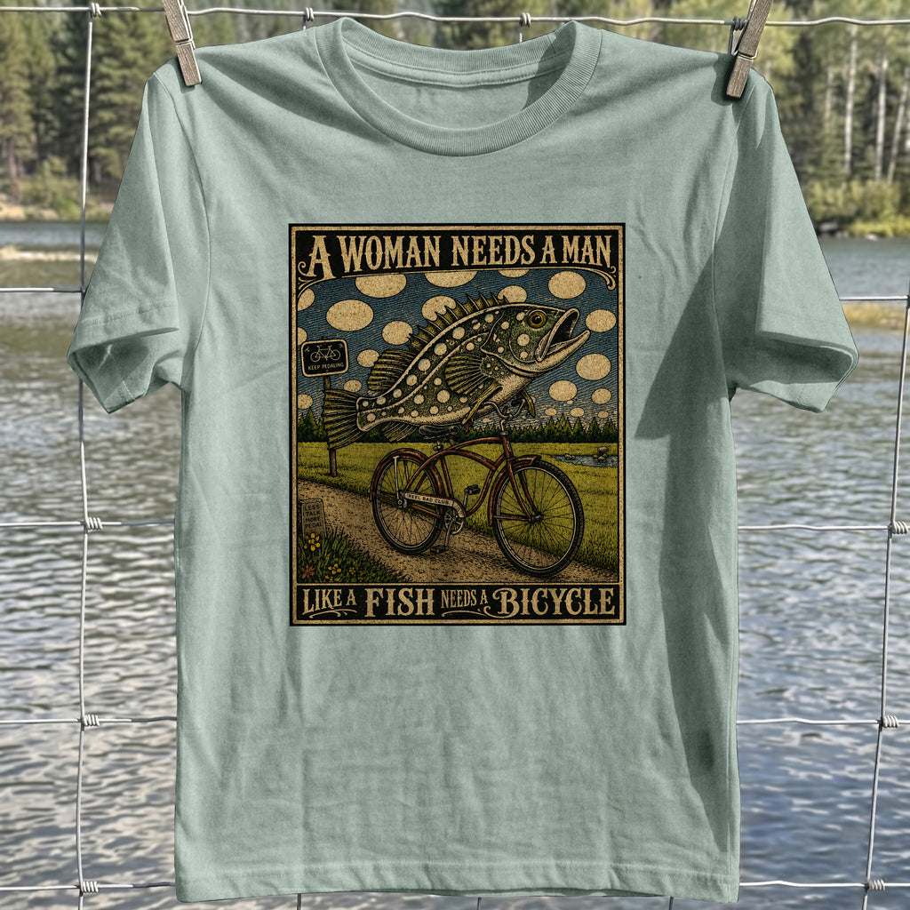 Fish Needs Bicycle T-shirt