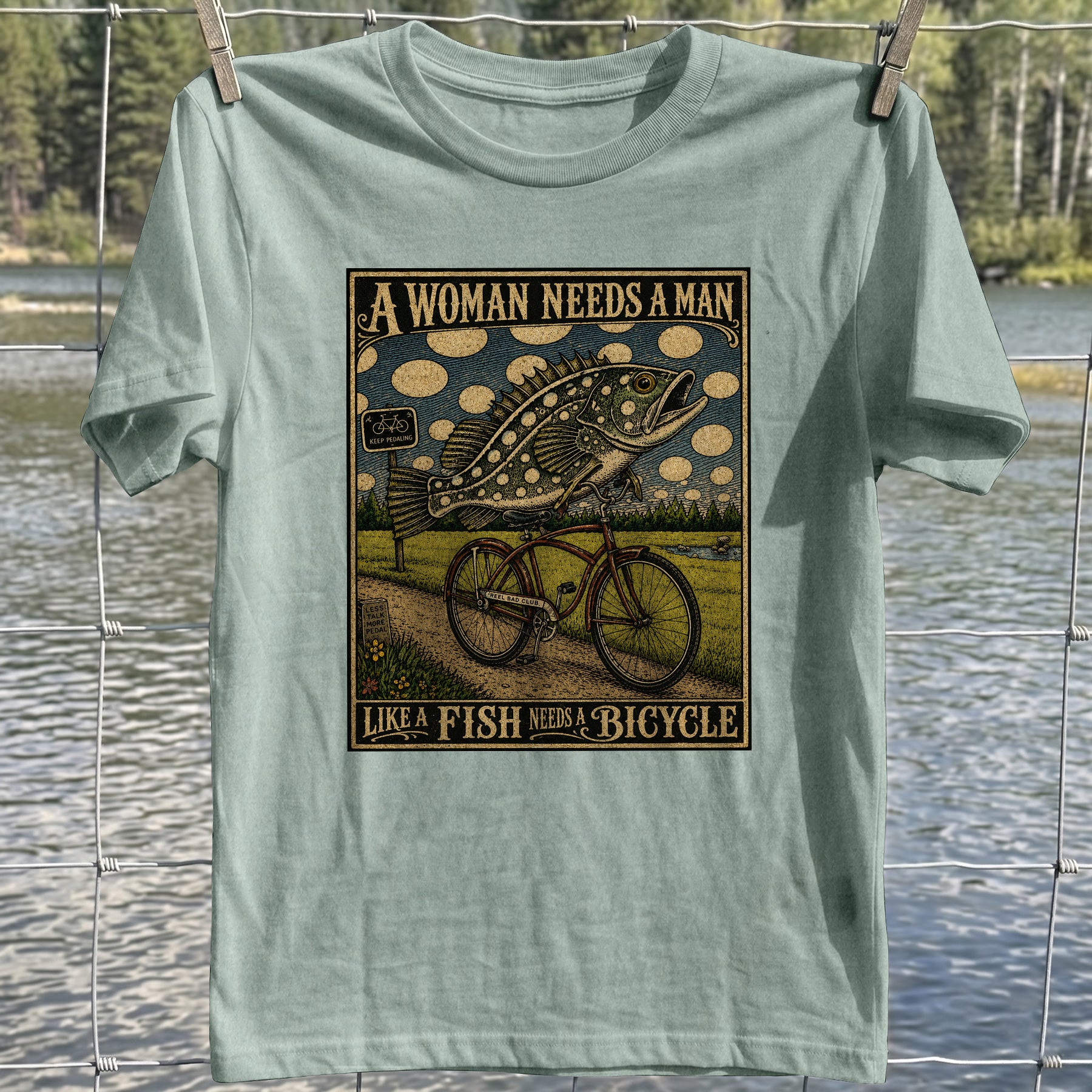 Fish Needs Bicycle T-shirt