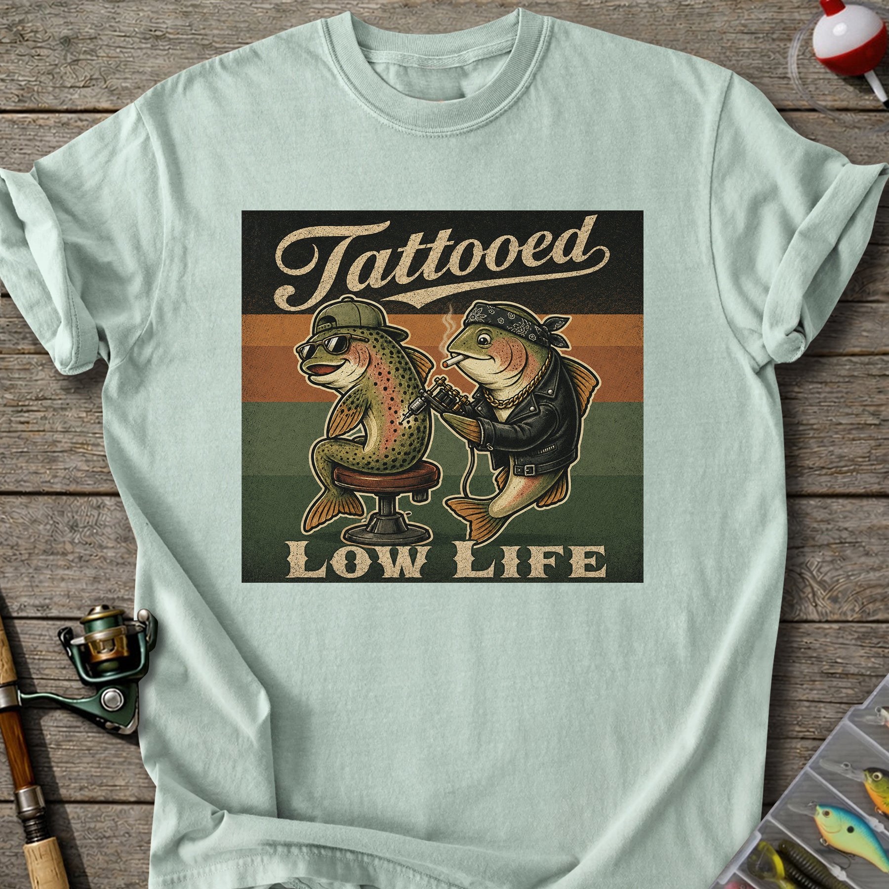 Retro Tattoo Fish T-shirt
