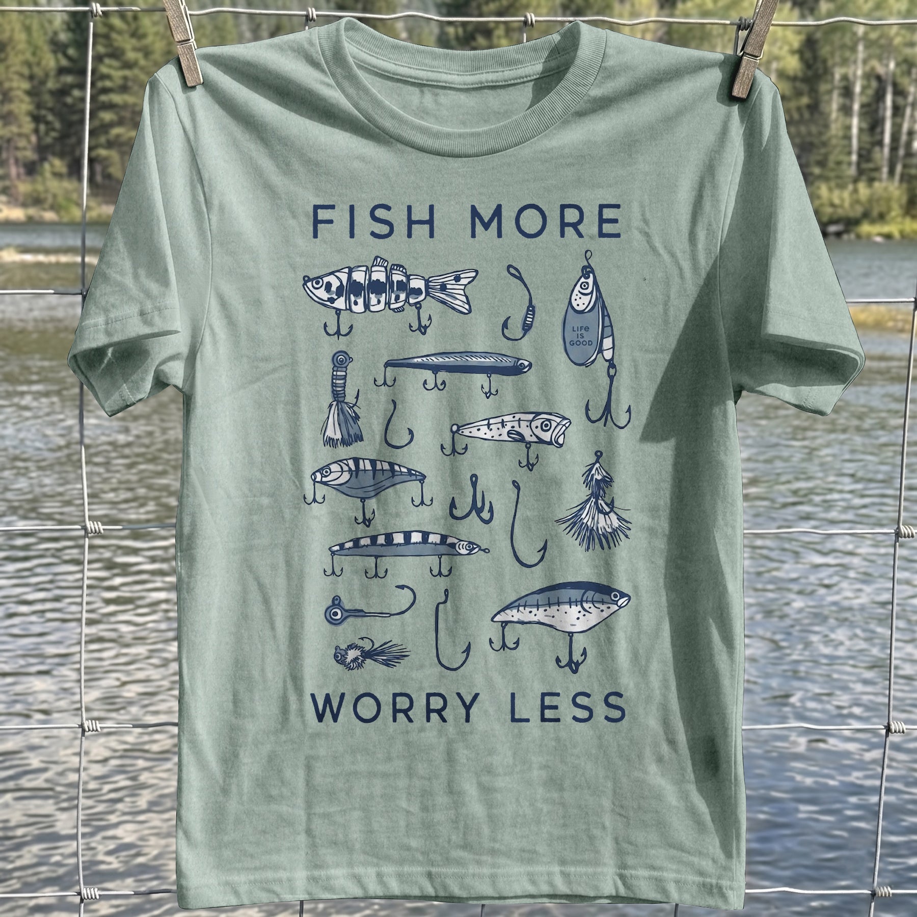 Fish More Worry Less T-Shirt