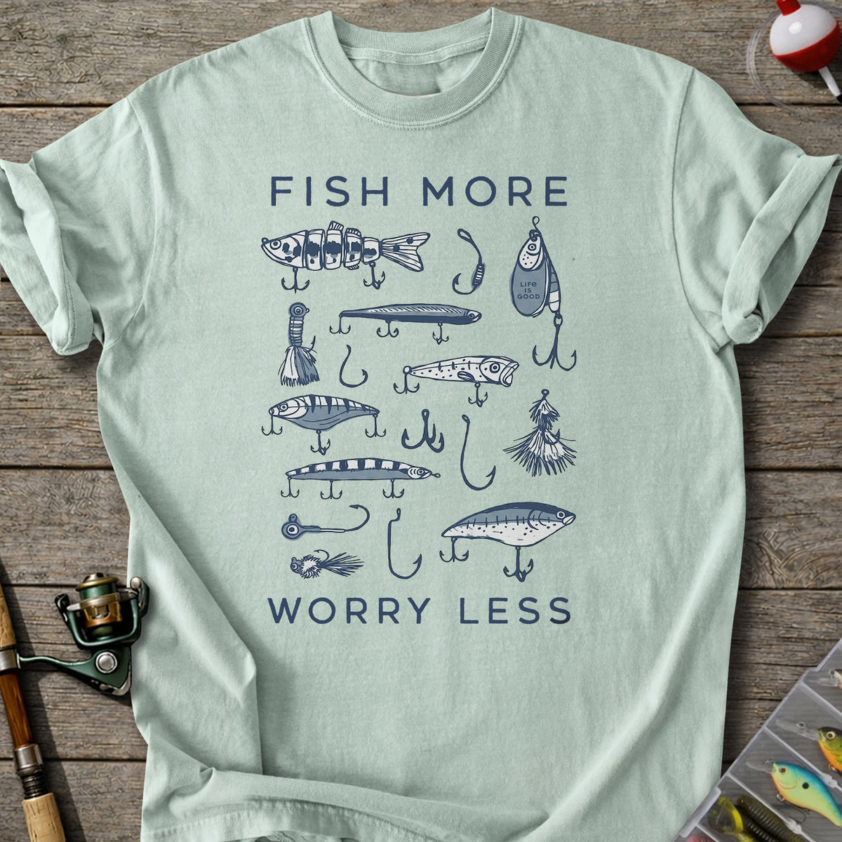 Fish More Worry Less T-Shirt