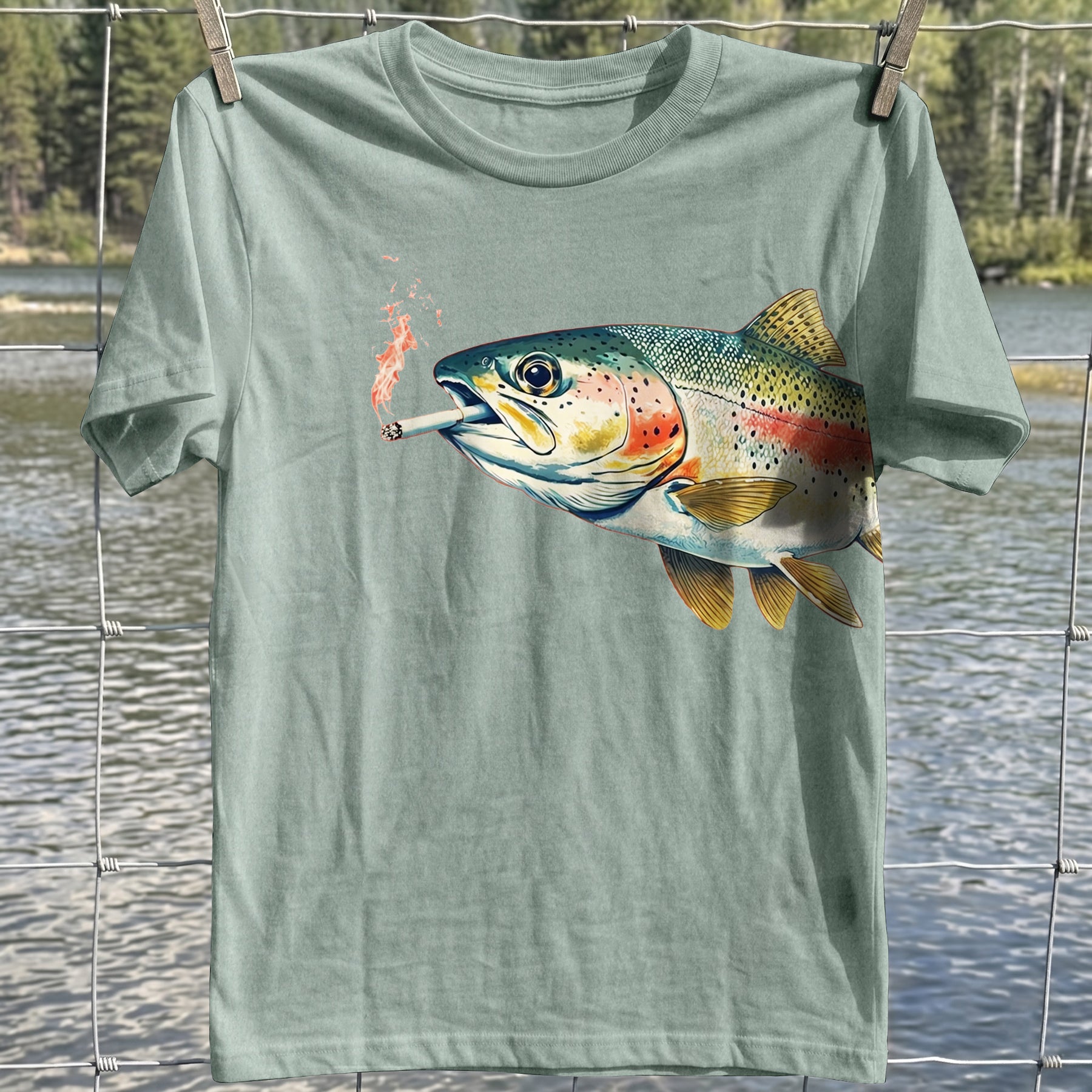 Smoking Trout T-shirt