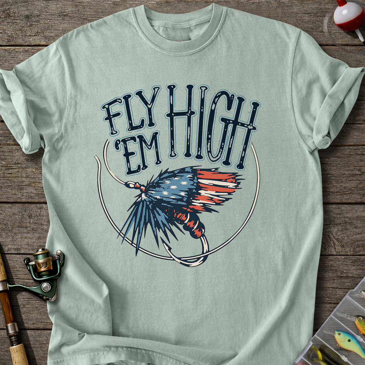 Patriotic Fly Fishing T-Shirt