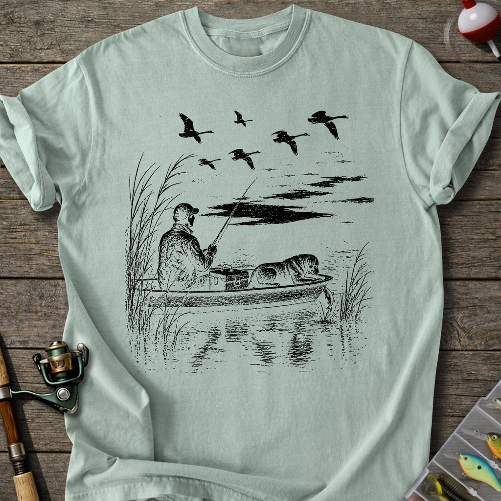 Fishing With Dog T-Shirt