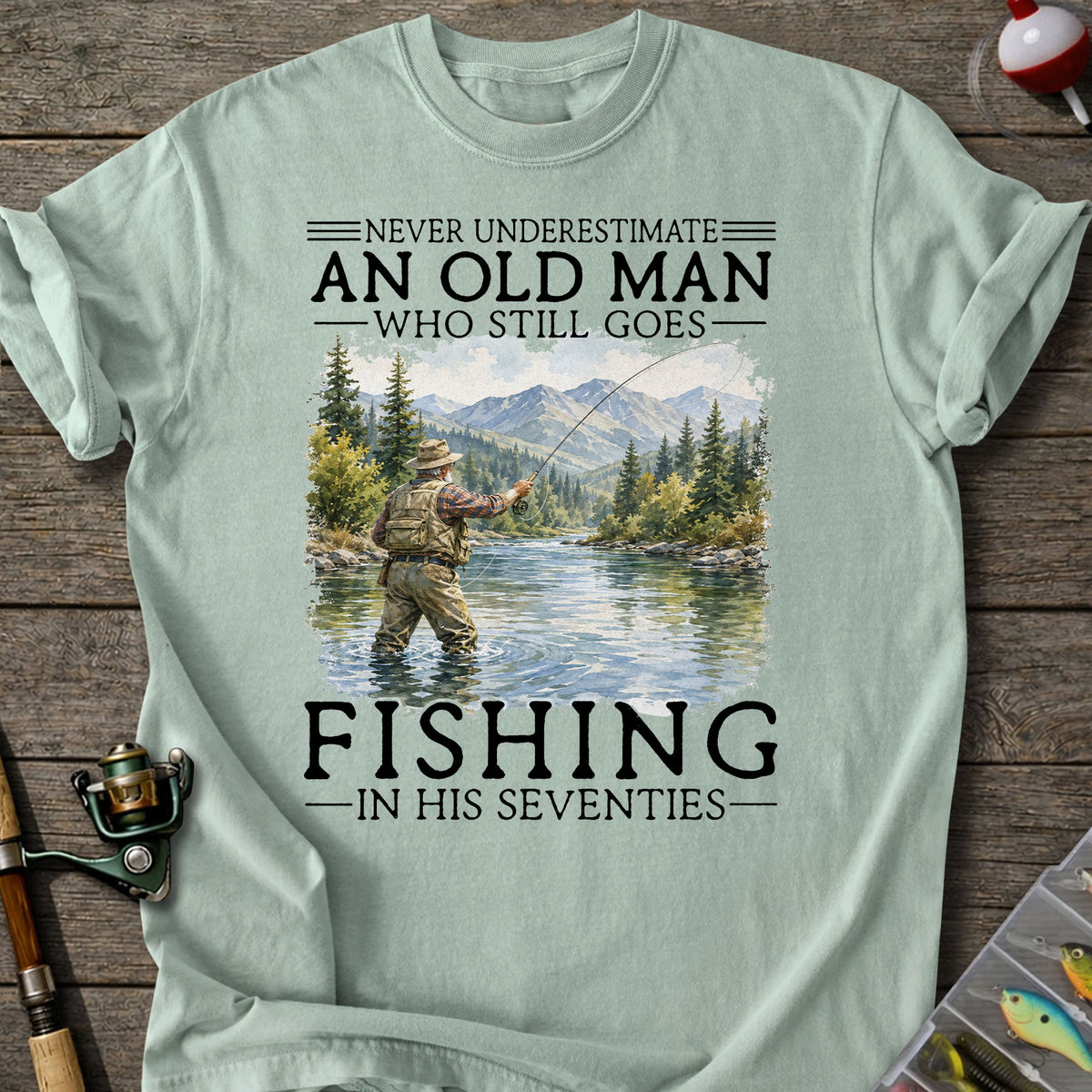 Old Man Fishing T-Shirt
