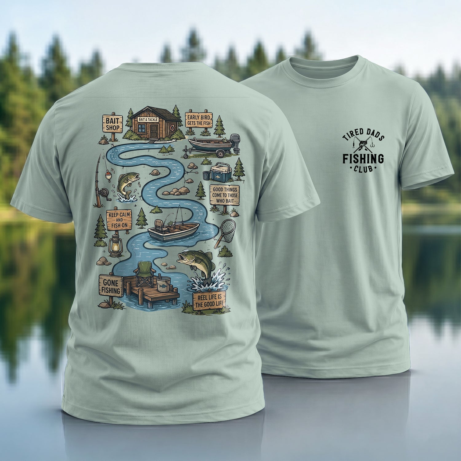 Tired Dads Fishing T-Shirt