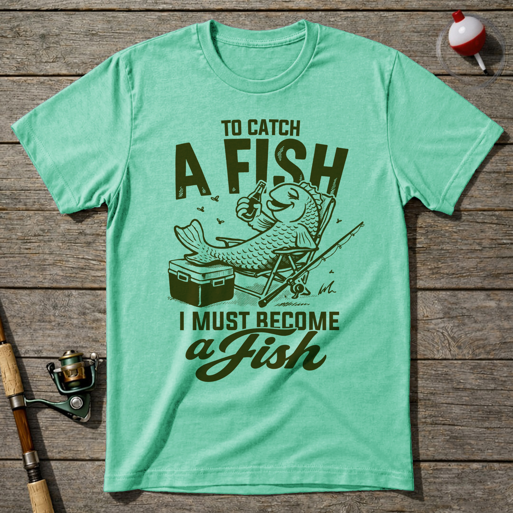 Become The Fish T-Shirt — Mint Green