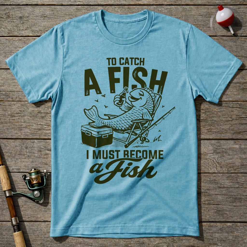 Become The Fish T-Shirt — Sky Blue