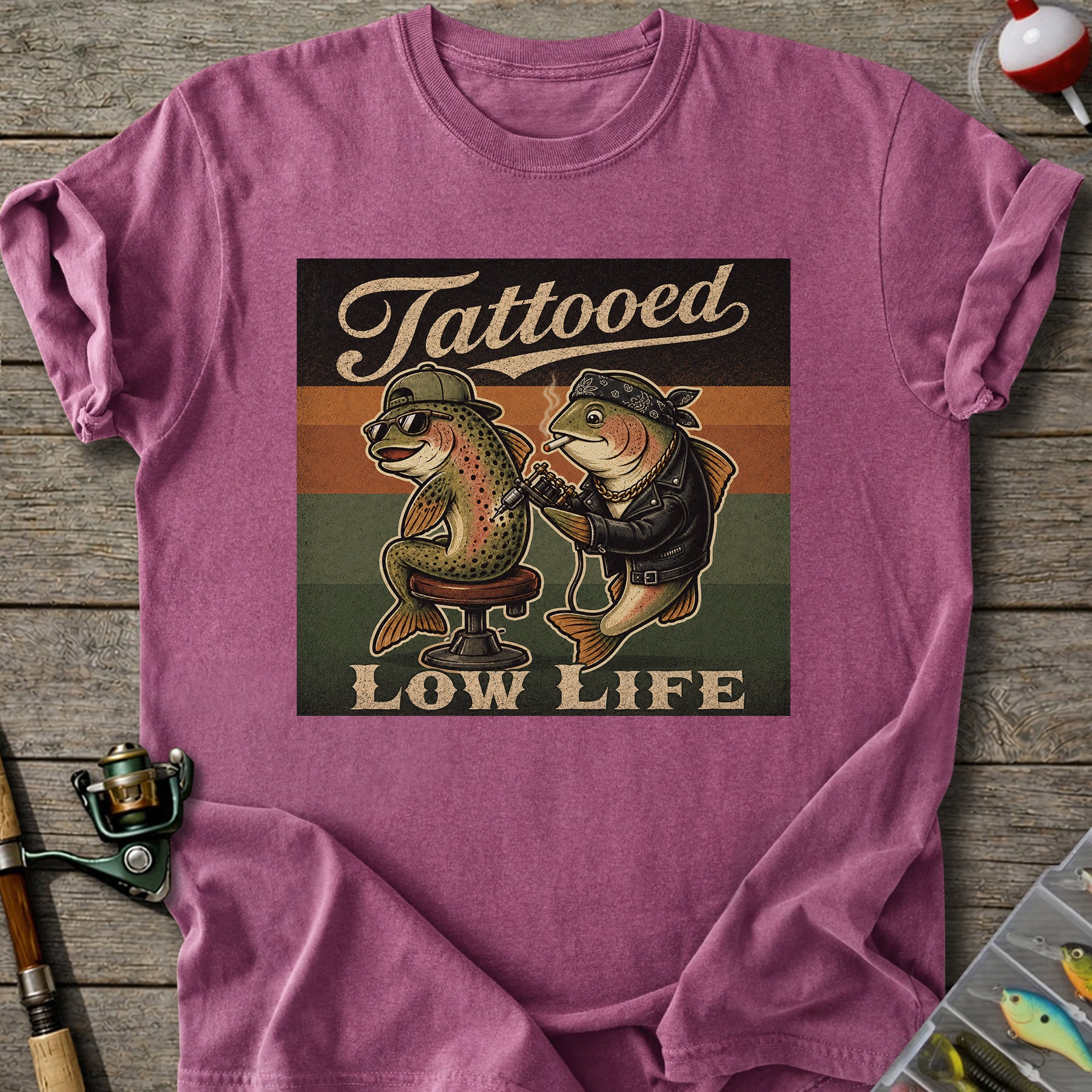 Retro Tattoo Fish T-shirt