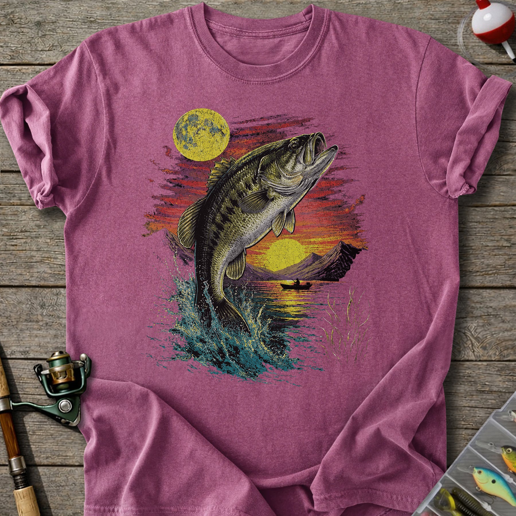 Retro Lake Bass T-Shirt