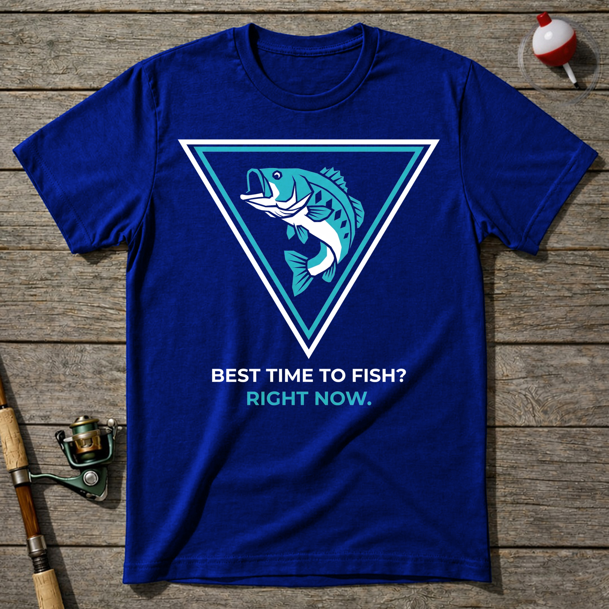 Best Time To Fish Right Now T-Shirt — Royal Blue