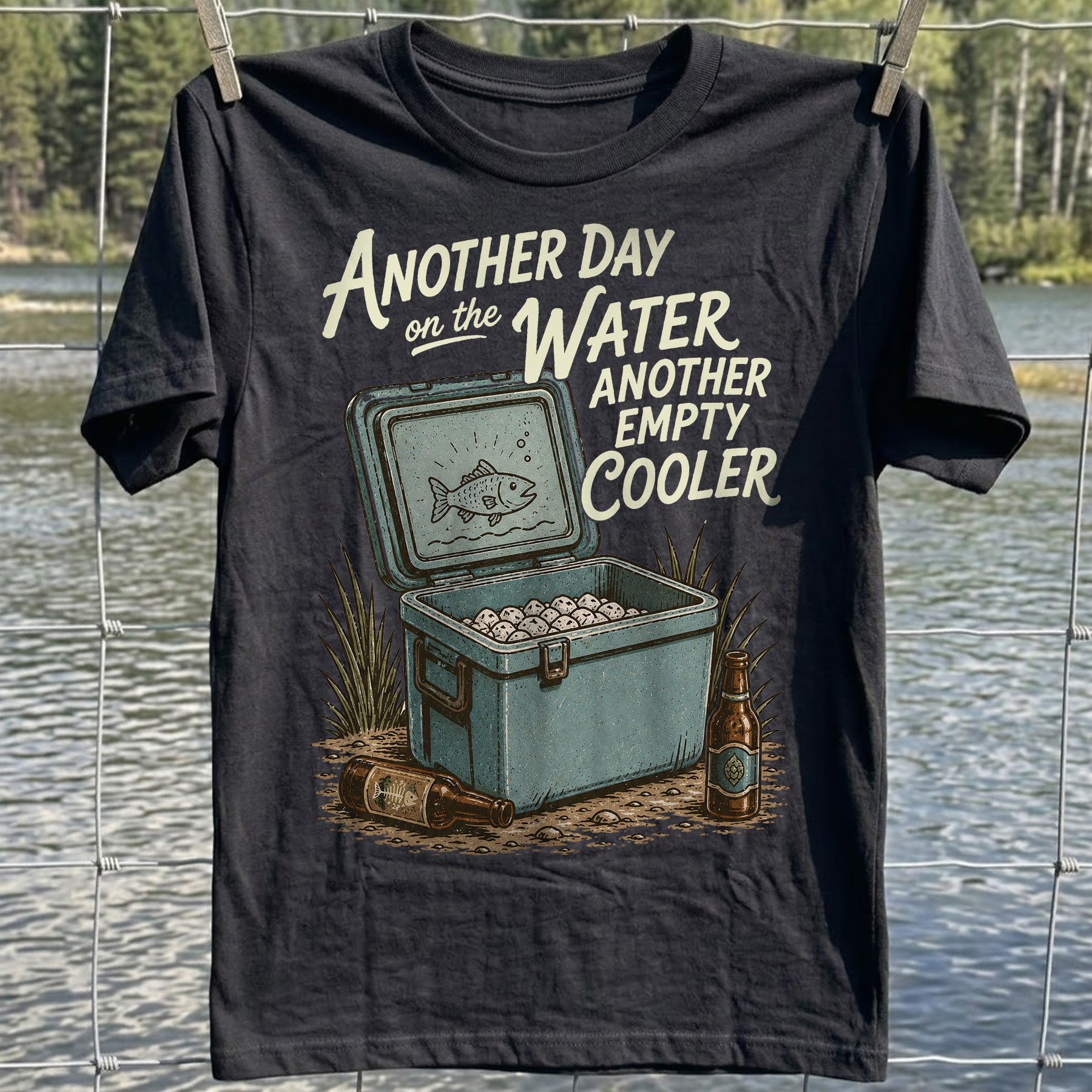 Empty Cooler Fishing T-shirt