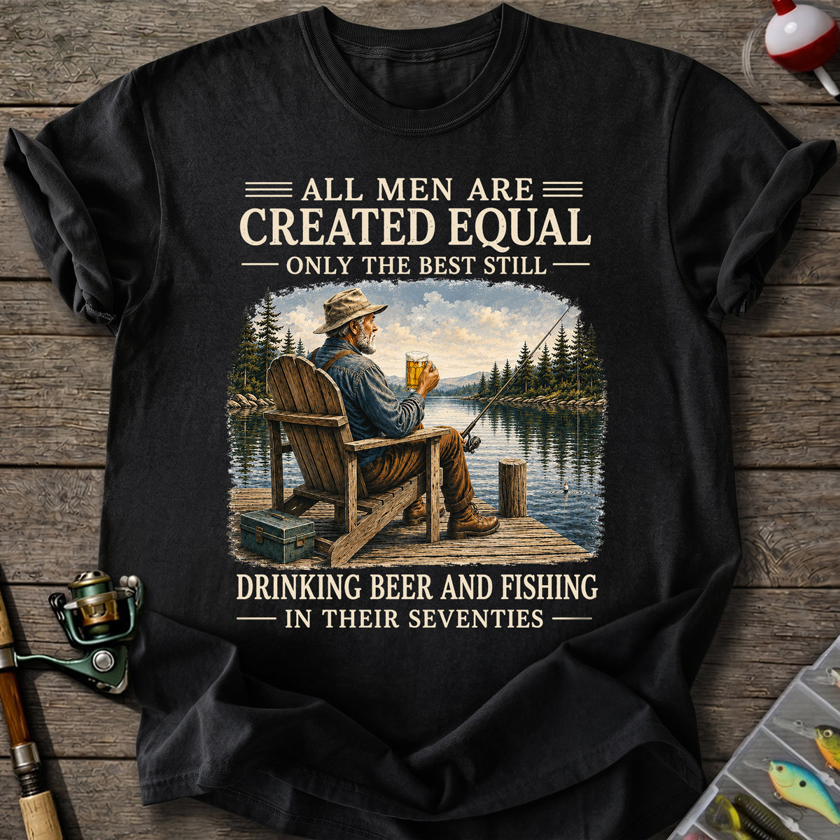 Beer Fishing Seventies T-Shirt