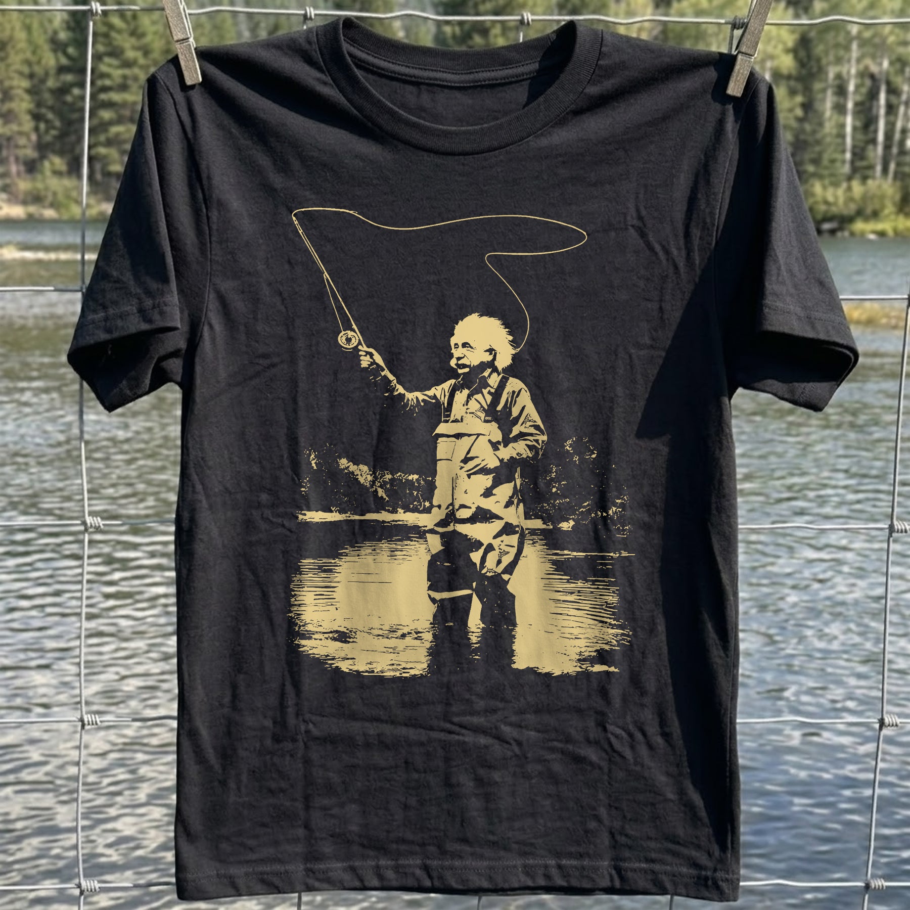 Einstein Fishing T-Shirt