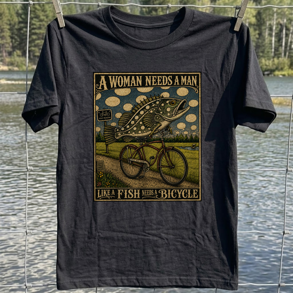 Fish Needs Bicycle T-shirt