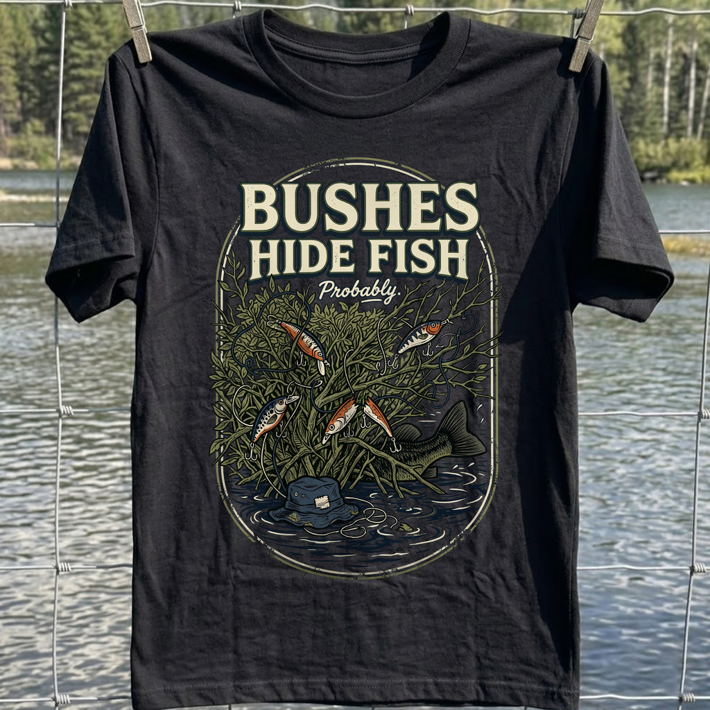 Bushes Hide Fish T-shirt