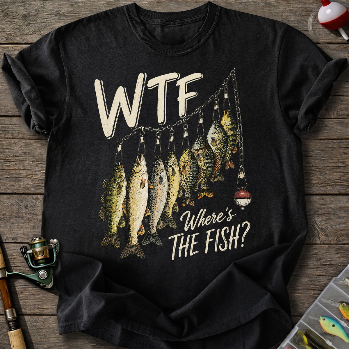 WTF Fish Chain T-Shirt