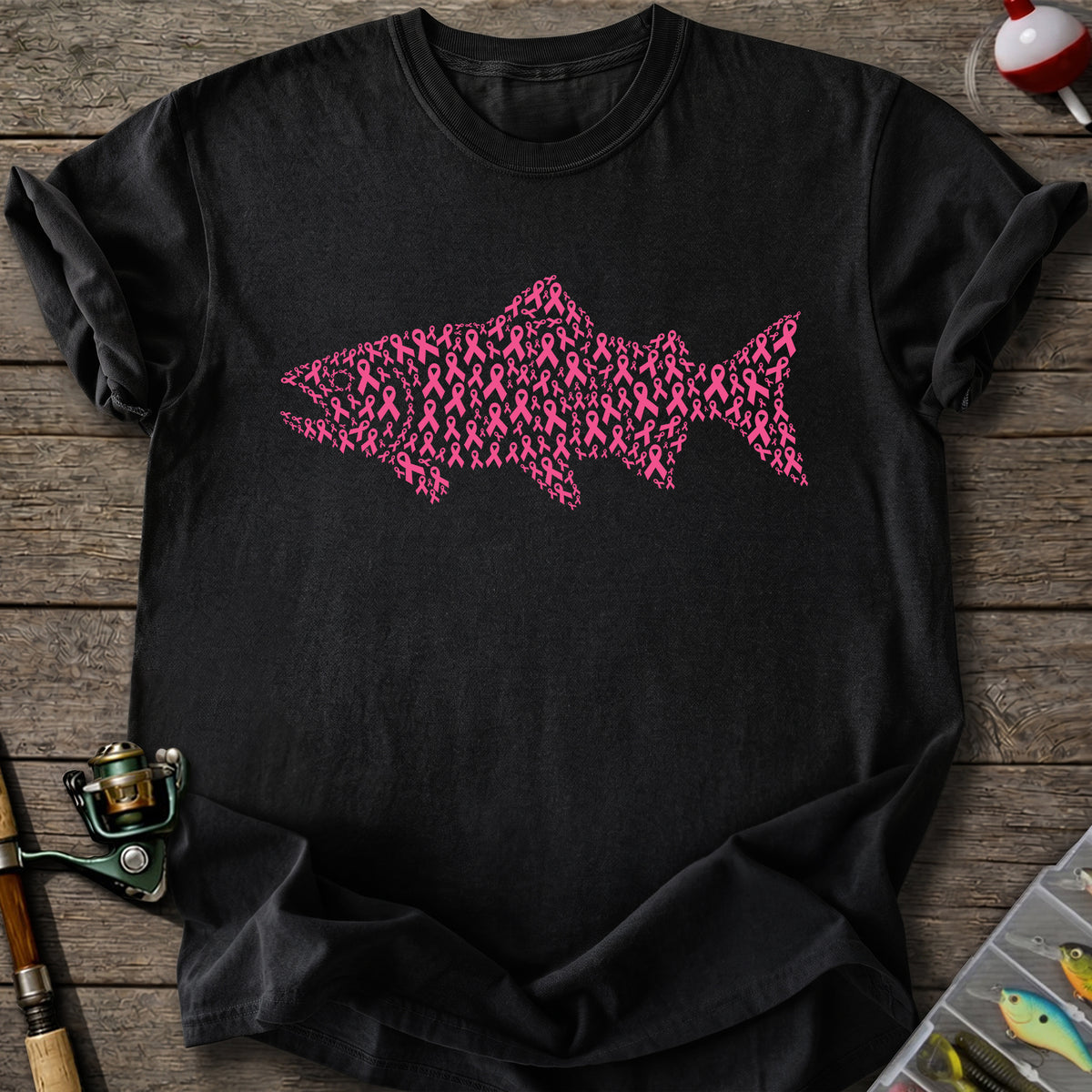 Ribbon Trout Fishing T-Shirt
