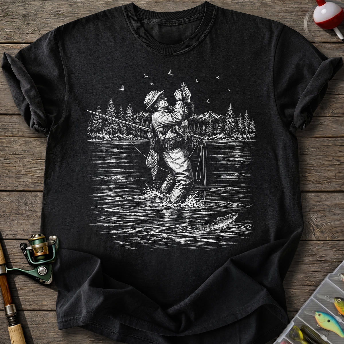 River Fly Fishing T-Shirt