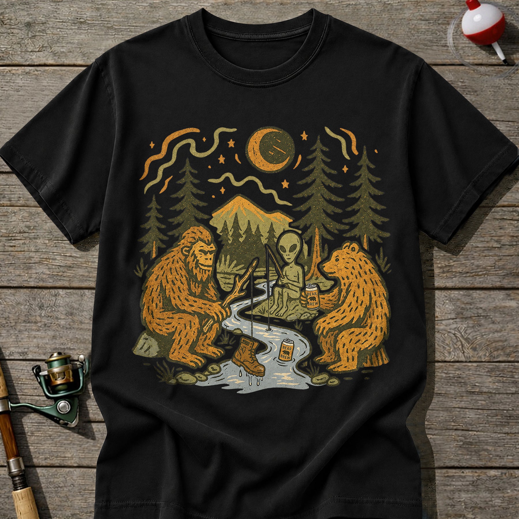 Strange Fishing Crew T-Shirt