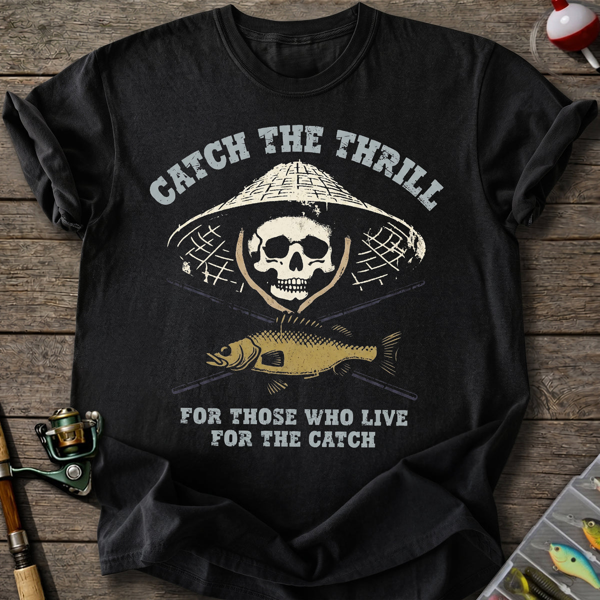 Fishing Thrill Skull T-Shirt