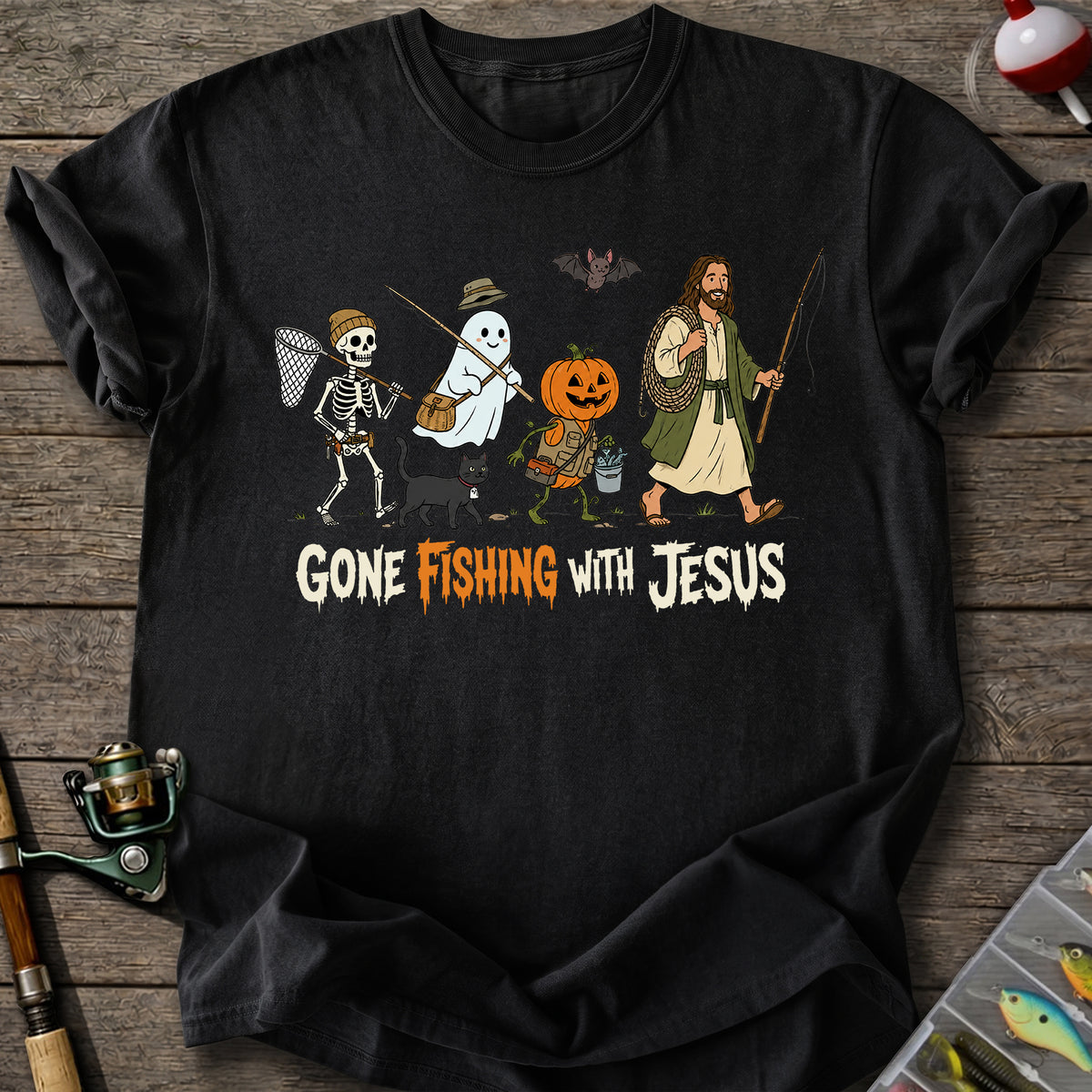 Gone Fishing With Jesus T-Shirt