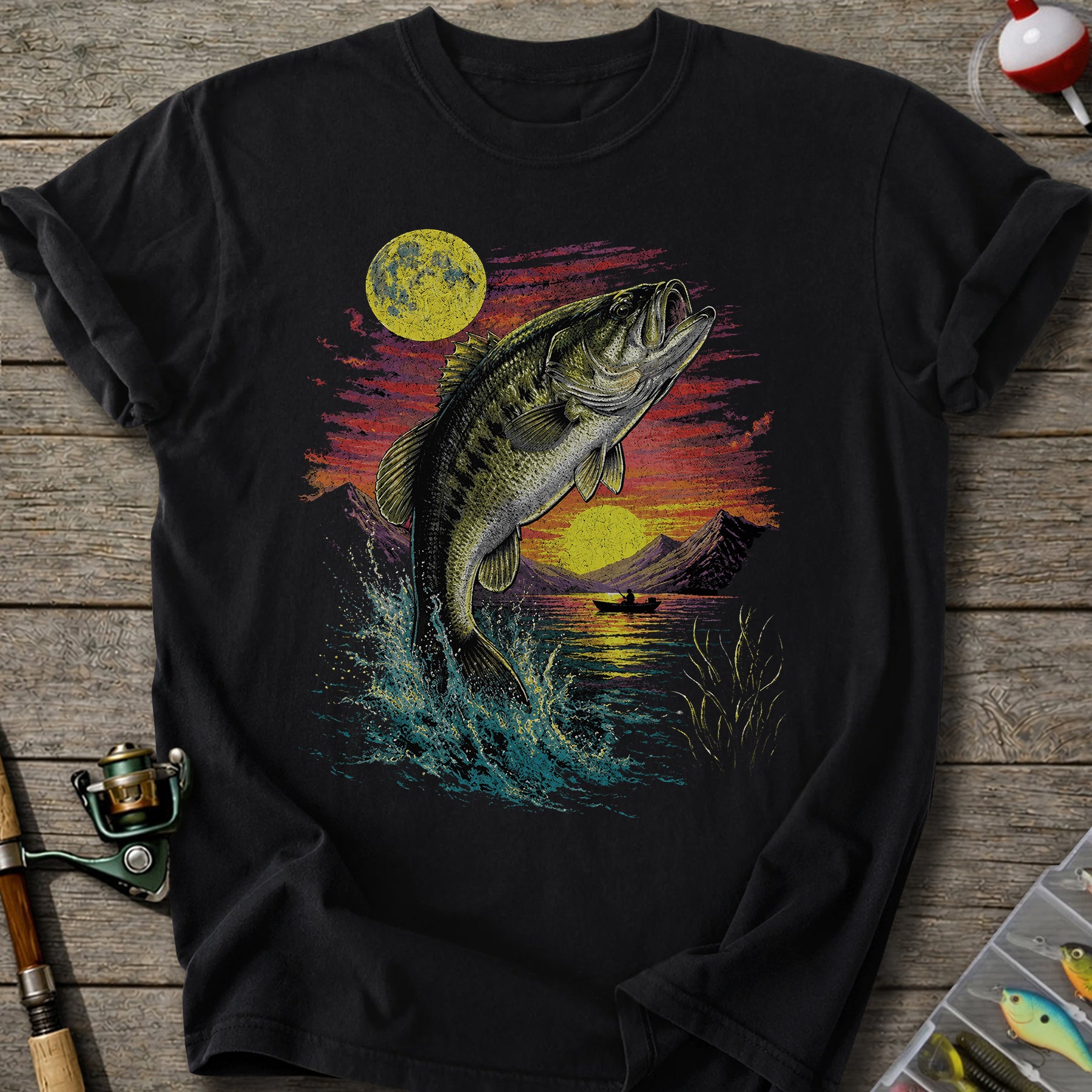 Retro Lake Bass T-Shirt