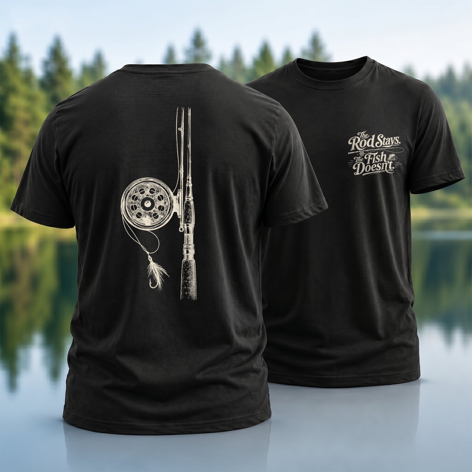 The Rod Stays The Fish Doesn’t T-shirt