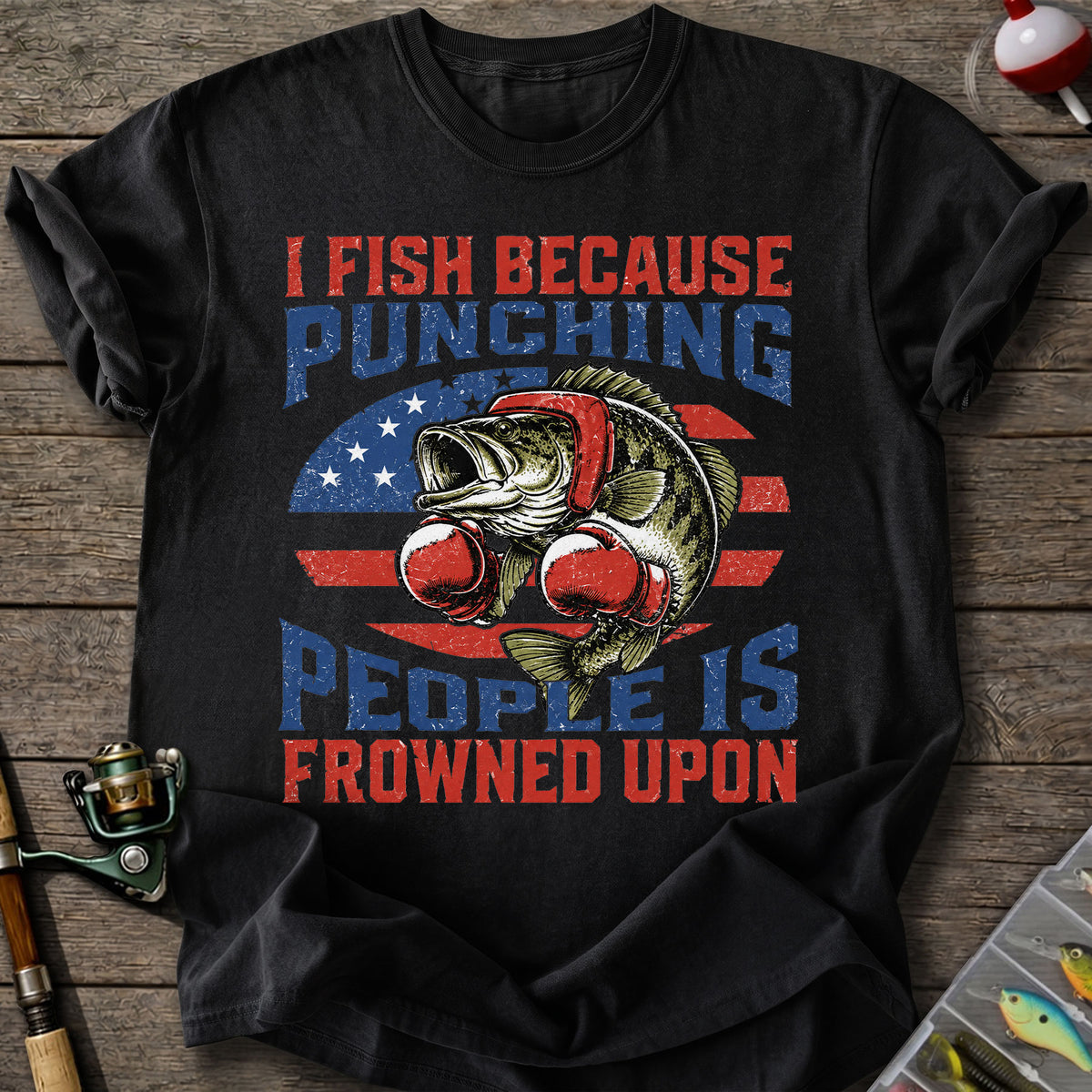 Punching People Fishing T-Shirt
