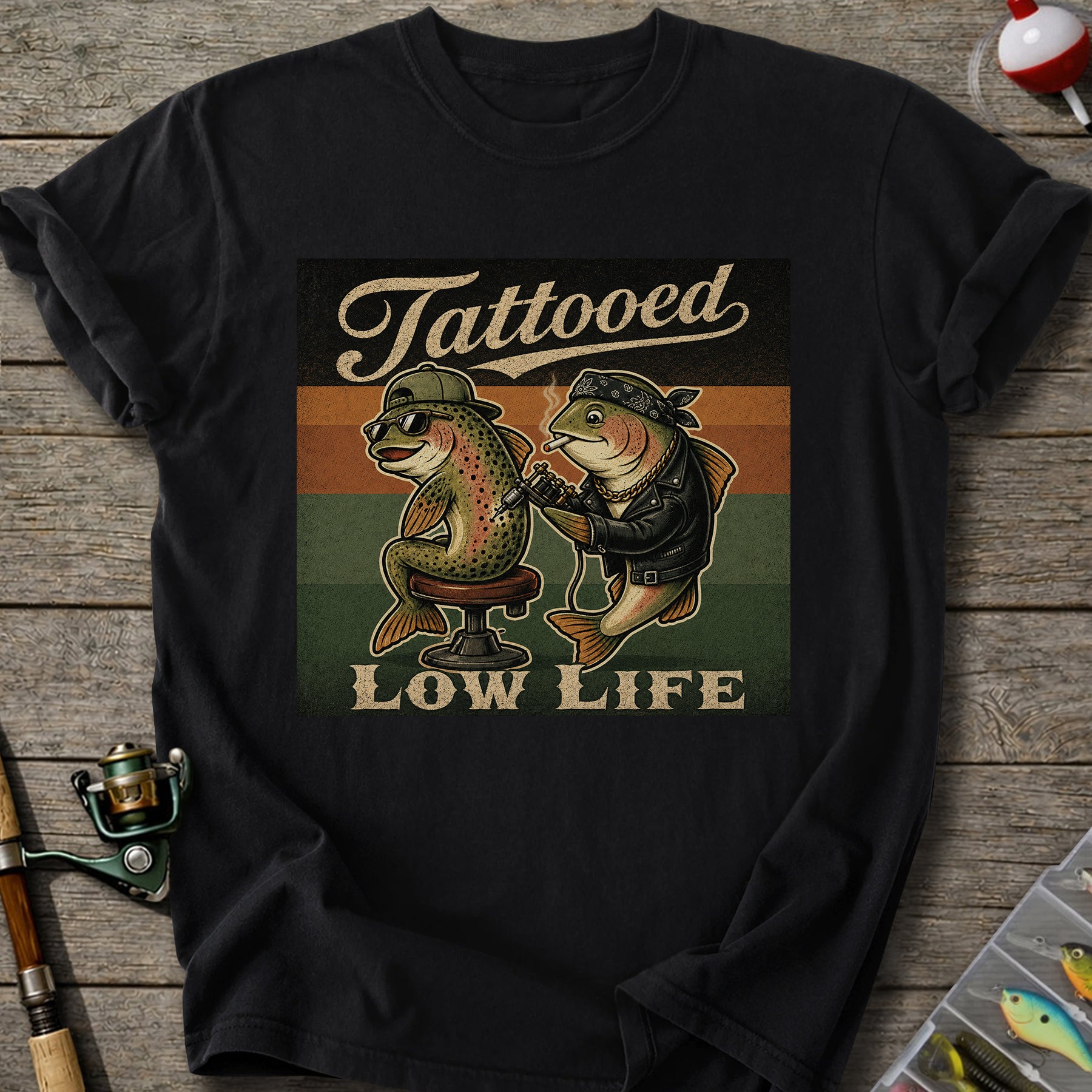 Retro Tattoo Fish T-shirt
