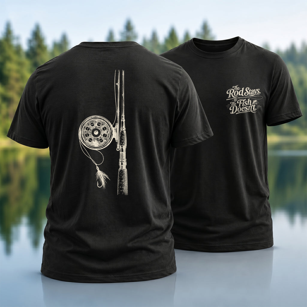 The Rod Stays The Fish Doesn’t T-shirt
