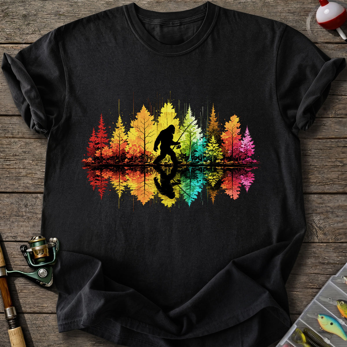 Bigfoot Fishing T-Shirt