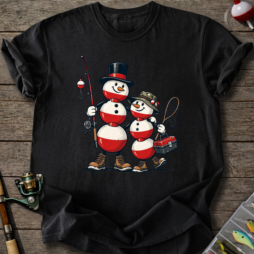 Fishing Snowmen T-Shirt