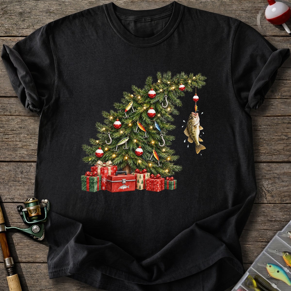 Fishing Lure Christmas T-Shirt