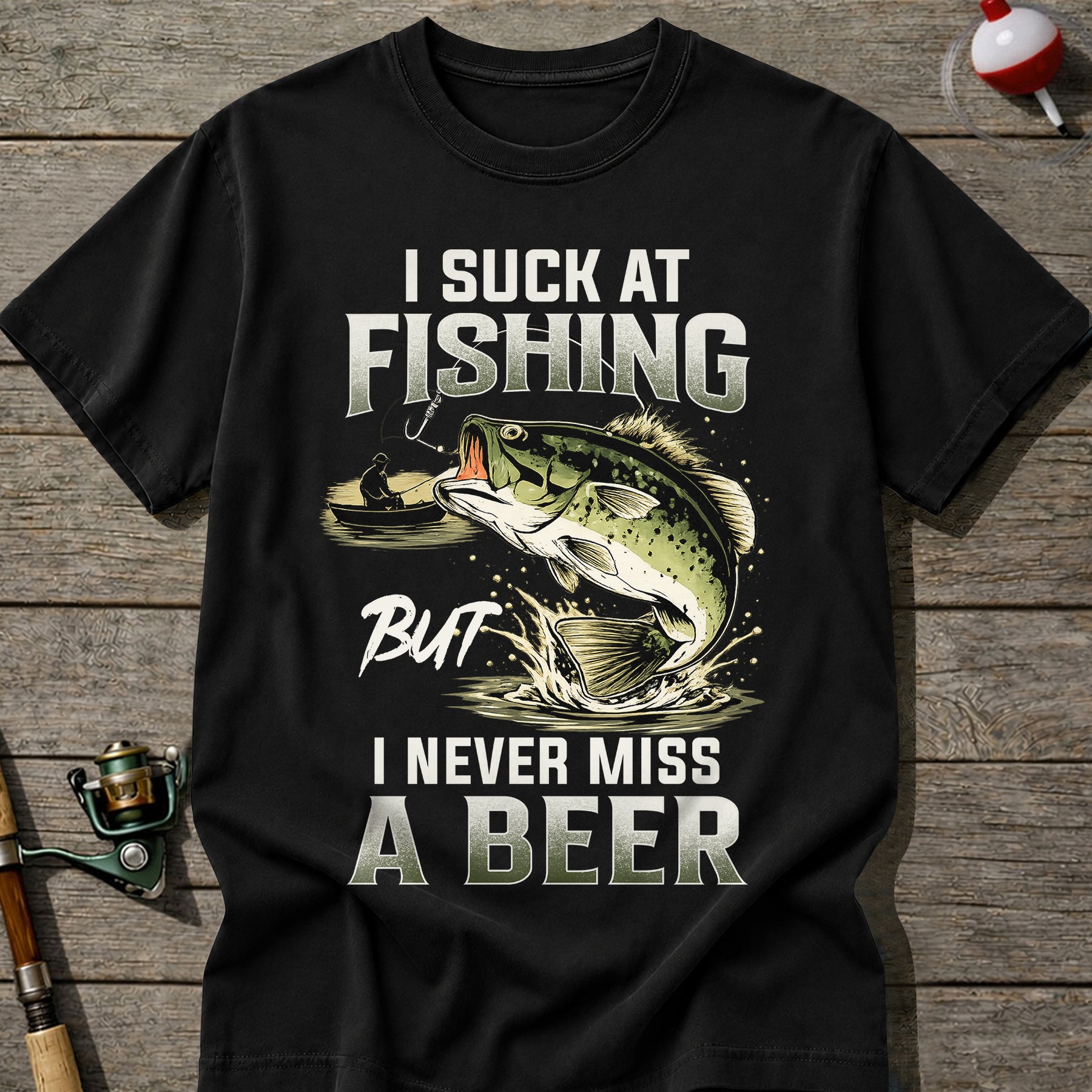 Suck At Fishing Love Beer T-Shirt